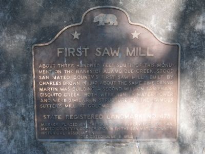 First Saw Mill Marker image. Click for full size.