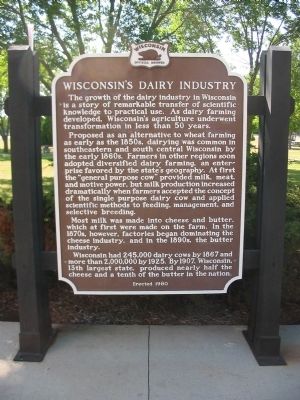 Wisconsin's Dairy Industry Marker image. Click for full size.