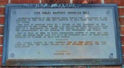 The First Baptist Church Bell Marker image. Click for full size.