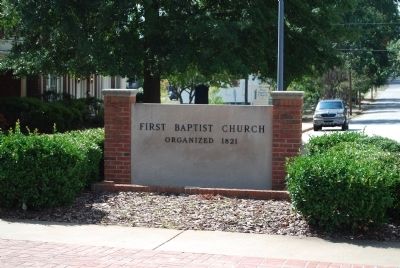 The First Baptist Church Roadsign image. Click for full size.