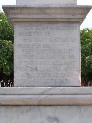 Statesboro Confederate Monument west face image. Click for full size.