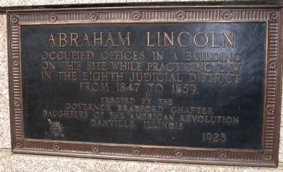 Lincoln / Lamon Law Office Marker image. Click for full size.