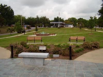 Area in front of the Greer Area Veterans Memorial Marker image. Click for full size.