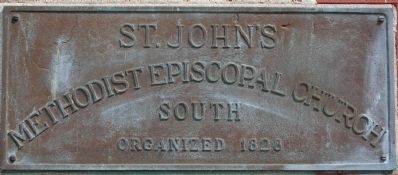 St. John's Methodist Church Cornerstone image. Click for full size.