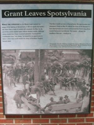 Grant Leaves Spotsylvania Panel. Click for full size. Grant Leaves Spotsylvania Panel image. Click for full size.