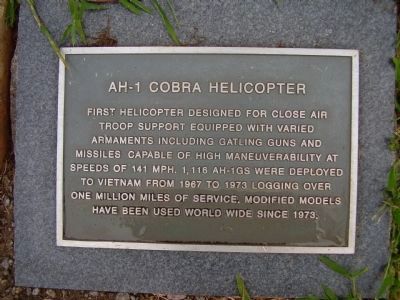 AH-1 Cobra Helicopter Marker. Click for full size. AH-1 Cobra Helicopter Marker image. Click for full size.