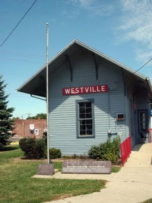 Westville War Memorials - Railroad Depot image. Click for full size.