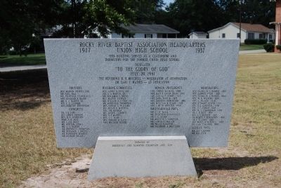 Rocky River Baptist Association Headquarters Marker. Click for full size. Rocky River Baptist Association Headquarters Marker image. Click for full size.