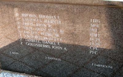 Vietnam Memorial - - Left Panel of Names image. Click for full size.