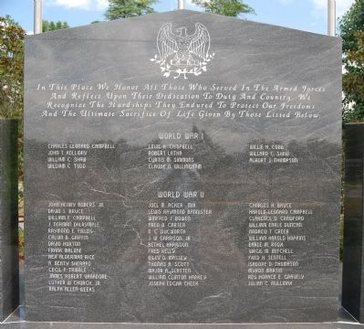 Belton Veterans Monument - <br>Front Center image. Click for full size.