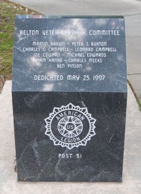 Belton Veteran Park Committee image. Click for full size.