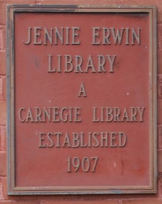 Carnegie Library Cornerstone image. Click for full size.