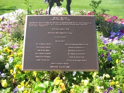 Bronc Buster Plaque image. Click for full size.