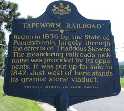 Tapeworm Railroad Marker image. Click for full size.