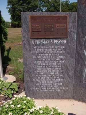 Fire Fighter Memorial </b>(the left panel) image. Click for full size.