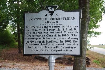 Townville Presbyterian Church Marker. Click for full size. Townville Presbyterian Church Marker image. Click for full size.
