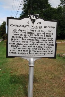 Confederate Muster Ground Marker image. Click for full size.