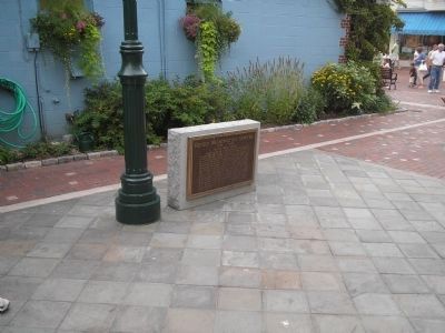 Marker on the Washington Street Mall image. Click for full size.
