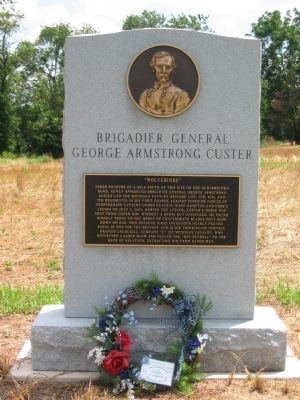 Brigadier General George Armstrong Custer Monument image. Click for full size.