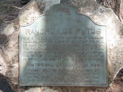 Rancho Los Putos Marker image. Click for full size.