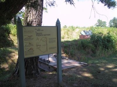 Marker on the Yorktown Battlefield. Click for full size. Marker on the Yorktown Battlefield image. Click for full size.