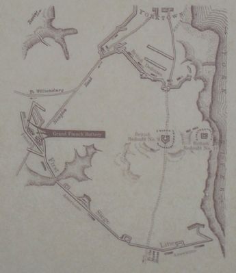 Yorktown Fortifications Map from Marker. Click for full size. Yorktown Fortifications Map from Marker image. Click for full size.