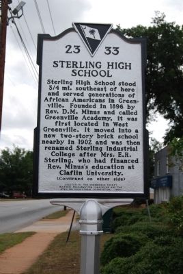 Sterling High School Marker - Front. Click for full size. Sterling High School Marker - Front image. Click for full size.