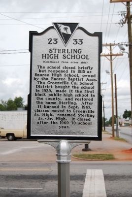 Sterling High School Marker - Reverse. Click for full size. Sterling High School Marker - Reverse image. Click for full size.