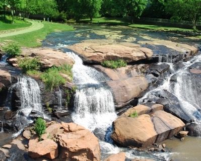 Reedy River Falls -<br>From the Liberty Bridge. Click for full size. Reedy River Falls -<br>From the Liberty Bridge image. Click for full size.