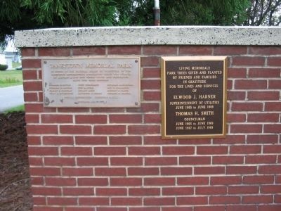 Plaques on the Left Side of the Memorial image. Click for full size.