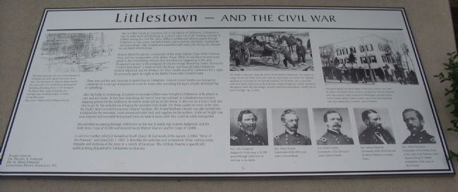 Littlestown - And the Civil War Marker image. Click for full size.