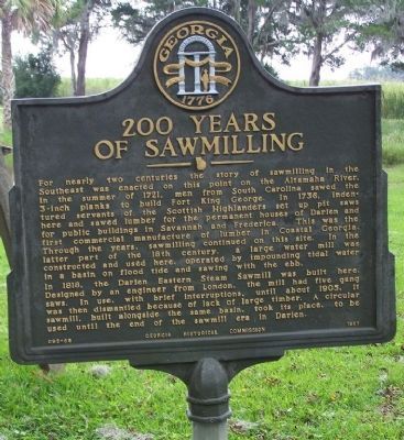 200 Years of Sawmilling Marker image. Click for full size.
