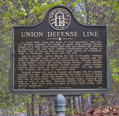 Union Defense Line Marker image. Click for full size.