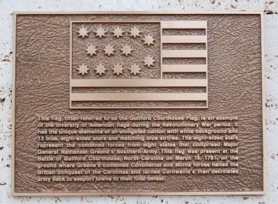 Guilford Courthouse Flag Marker. Click for full size. Guilford Courthouse Flag Marker image. Click for full size.