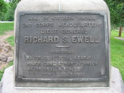 Lieut. General Ewell Headquarters Monument image. Click for full size.