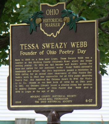 Tessa Sweazy Webb Marker. Click for full size. Tessa Sweazy Webb Marker image. Click for full size.