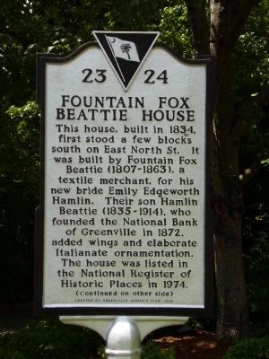 Fountain Fox Beattie House Marker. Click for full size. Fountain Fox Beattie House Marker image. Click for full size.