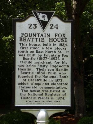 Fountain Fox Beattie House Marker image. Click for full size.