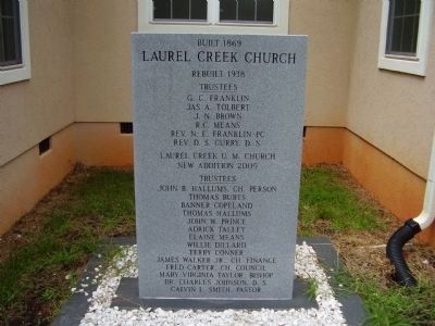 Laurel Creek Church Marker. Click for full size. Laurel Creek Church Marker image. Click for full size.