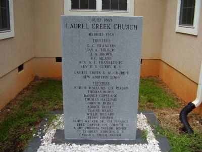 Laurel Creek Church Marker image. Click for full size.