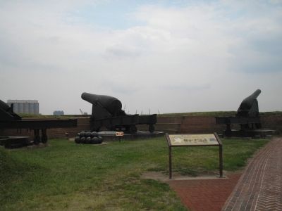 Marker at Fort McHenry image. Click for full size.