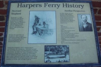 Harper's Ferry History: Hayward Shepherd - Another Perspective Marker image. Click for full size.