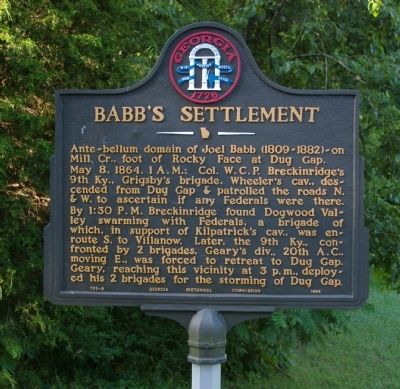 Babb's Settlement Marker image. Click for full size.