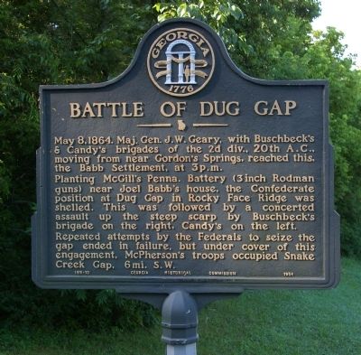 Battle of Dug Gap Marker image. Click for full size.