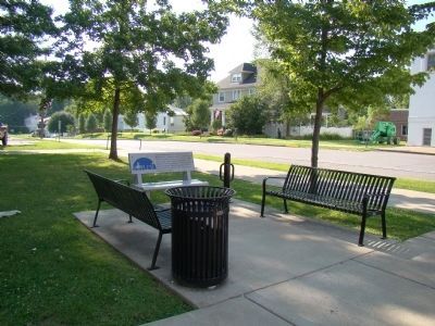Brother Harry Ripley Bench at Courthouse Square image. Click for full size.