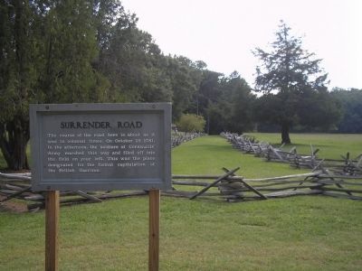 Marker on the Yorktown Battlefield. Click for full size. Marker on the Yorktown Battlefield image. Click for full size.