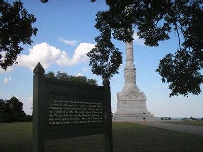 Yorktown Victory Monument Marker. Click for full size. Yorktown Victory Monument Marker image. Click for full size.