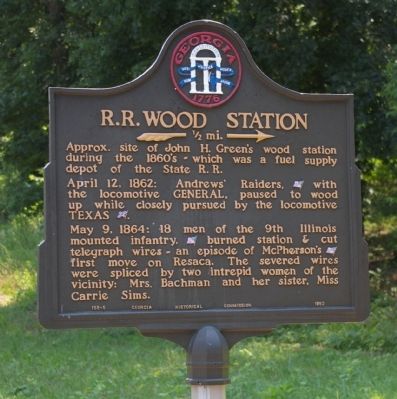R.R. Wood Station Marker image. Click for full size.