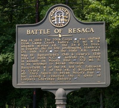 Battle of Resaca Marker. Click for full size. Battle of Resaca Marker image. Click for full size.