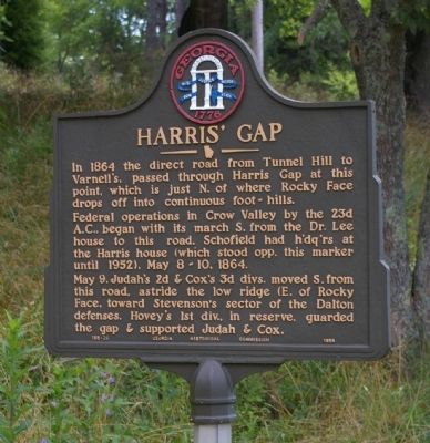 Harris' Gap Marker. Click for full size. Harris' Gap Marker image. Click for full size.